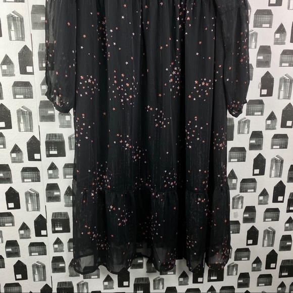 Isabel Maternity | Star Pattern Black Maxi Dress - Picture 3 of 8